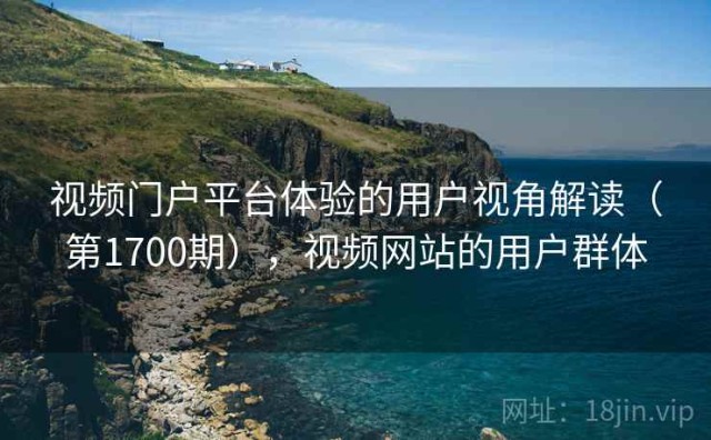 视频门户平台体验的用户视角解读（第1700期），视频网站的用户群体