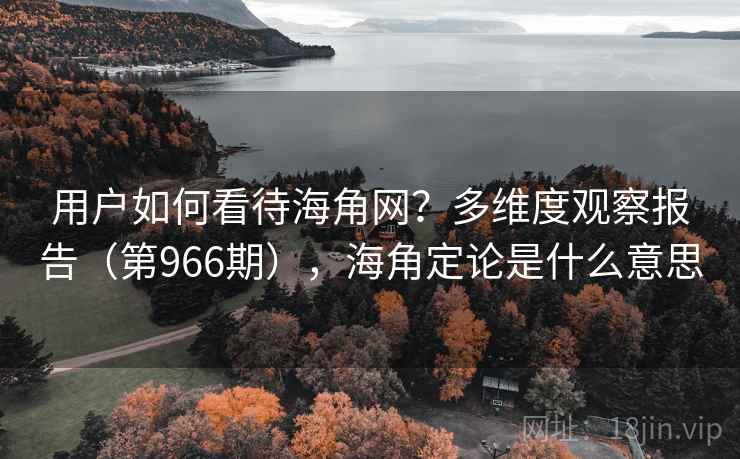 用户如何看待海角网？多维度观察报告（第966期），海角定论是什么意思
