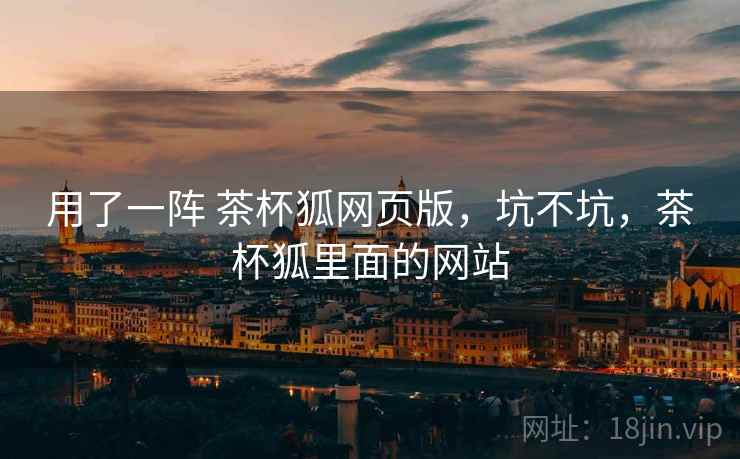 用了一阵 茶杯狐网页版，坑不坑，茶杯狐里面的网站