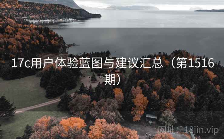 17c用户体验蓝图与建议汇总（第1516期）