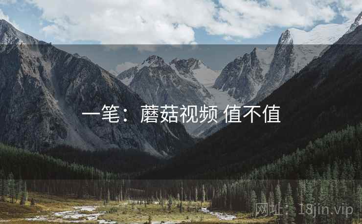 一笔:蘑菇视频 值不值 一笔:蘑菇视频 值不值